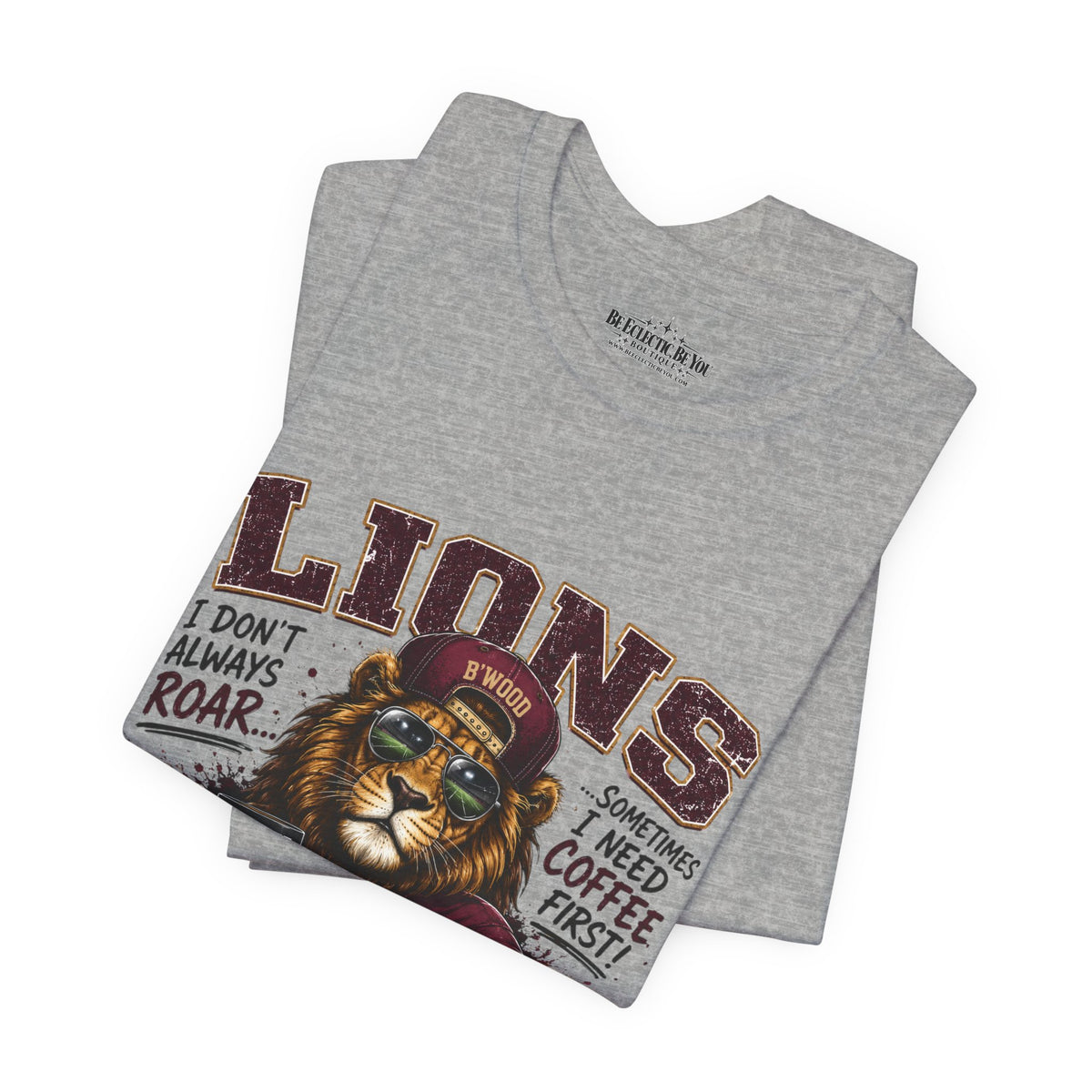 Lions Coffee First Eat Sleep Repeat Graphic T-Shirt