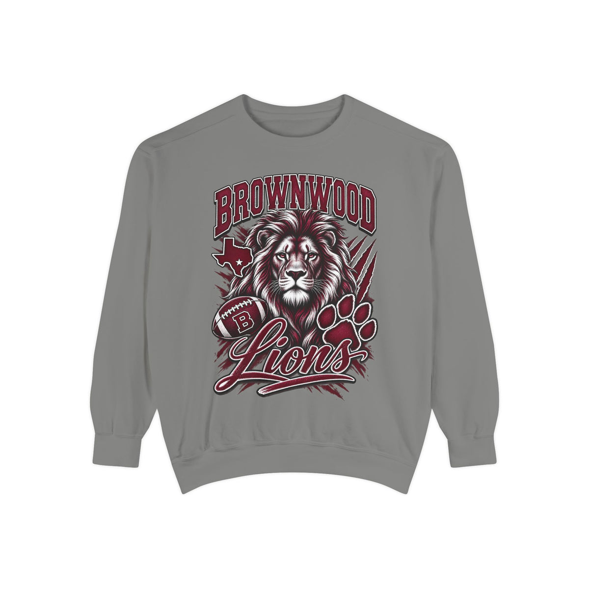Brownwood Lions Unisex Garment-Dyed Sweatshirt