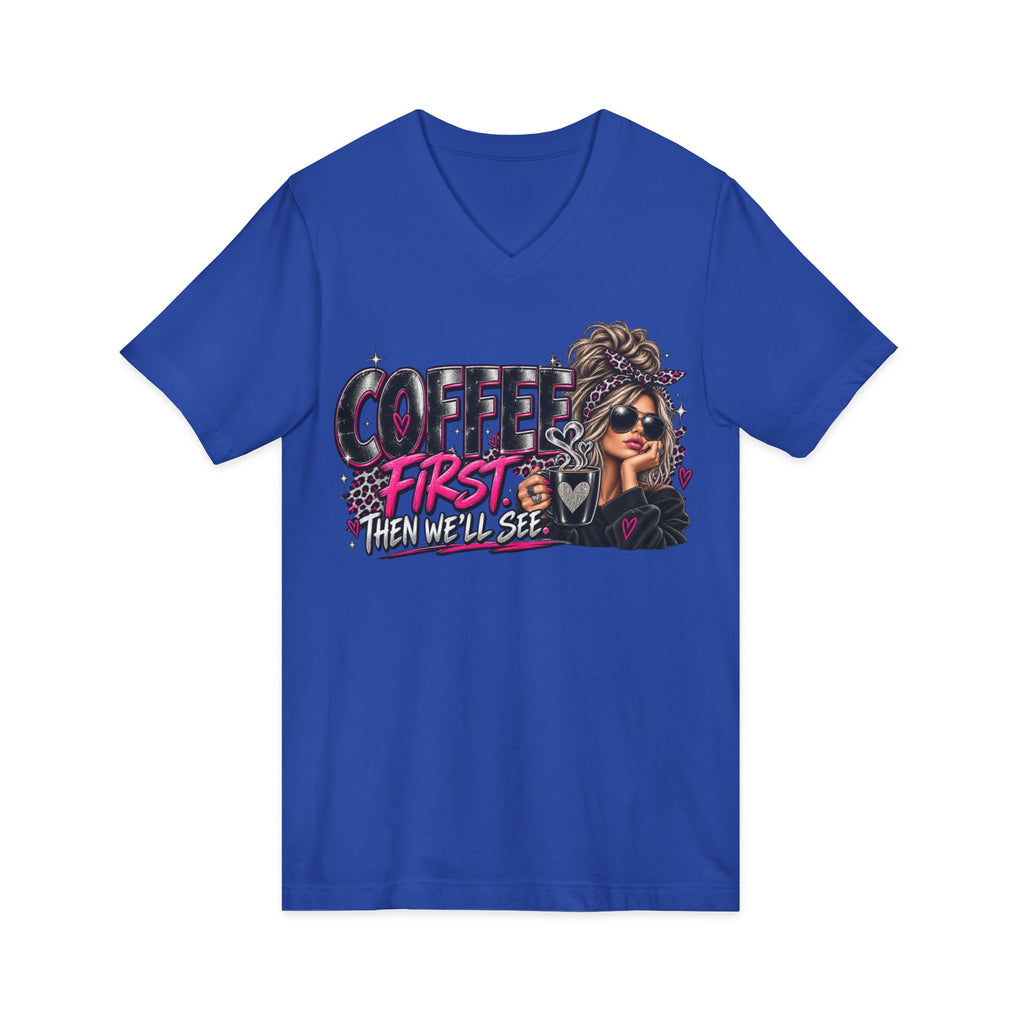 Unisex Jersey Short Sleeve V-Neck Tee