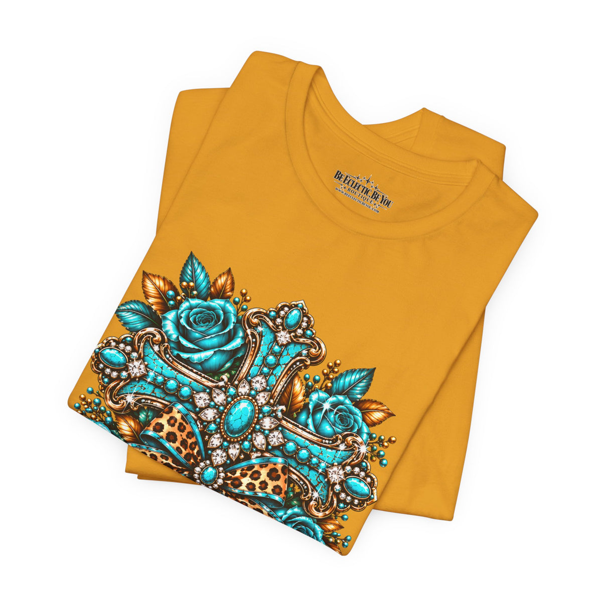 Bohemian Turquoise Floral Paisley T-Shirt