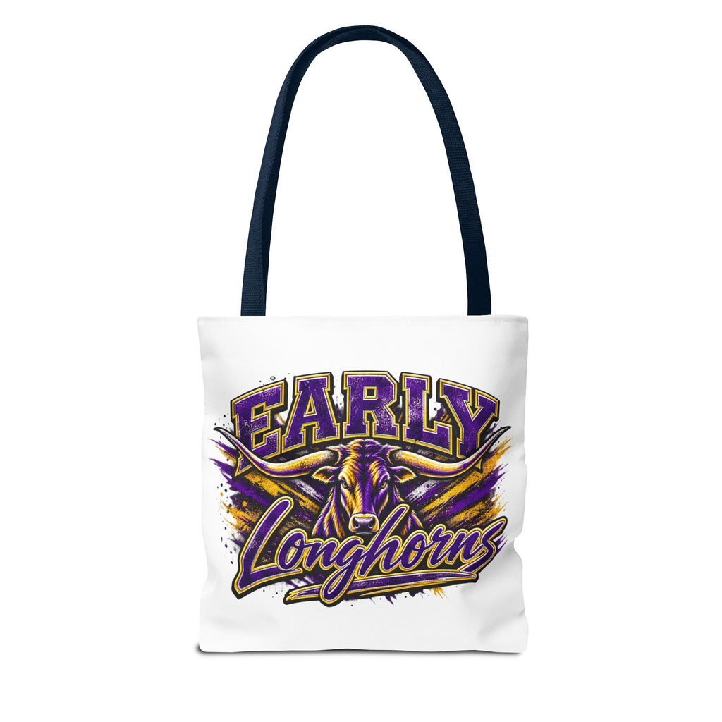 Early Longhorns Graphic Tote Bag – School Spirit Purple & Gold