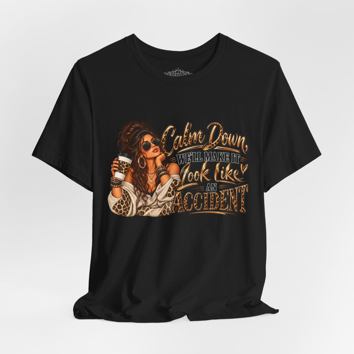 Calm Down Accident Graphic T-Shirt