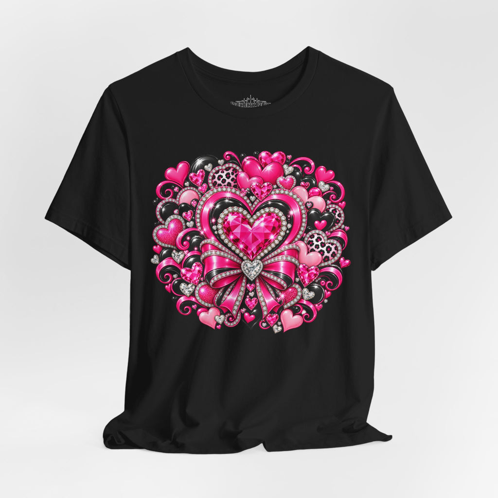 Pink Heart Valentine’s Day Graphic T-Shirt