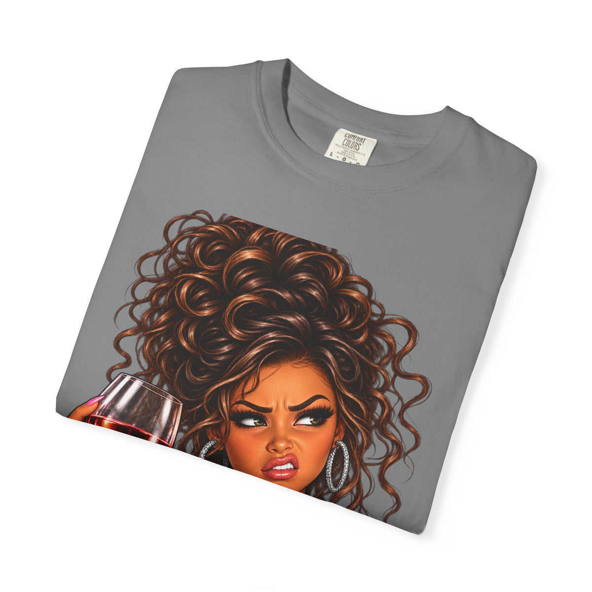 Sassy Curly Girl Wine T-Shirt