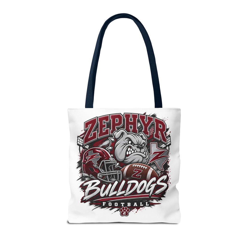 Bulldogs Football Tote Bag — Zephyr Mascot Collegiate Game Day Tote