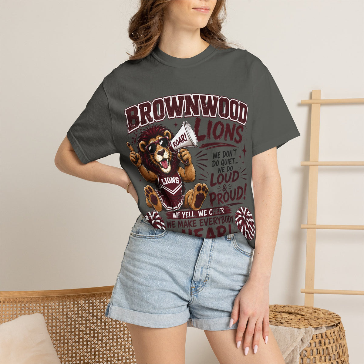 Brownwood Lions School Spirit T-Shirt — "We Don't Do Quiet...We Do Loud & Proud!"