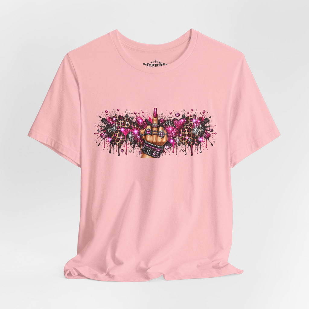Colorful Rude Finger Graphic Tee