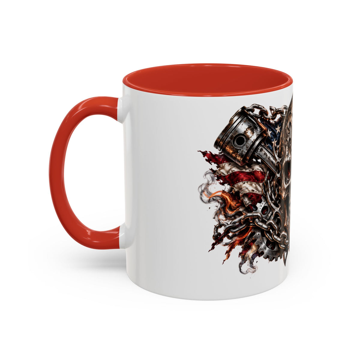 Skull & American Flag Coffee Mug (Accent, 11/15oz)