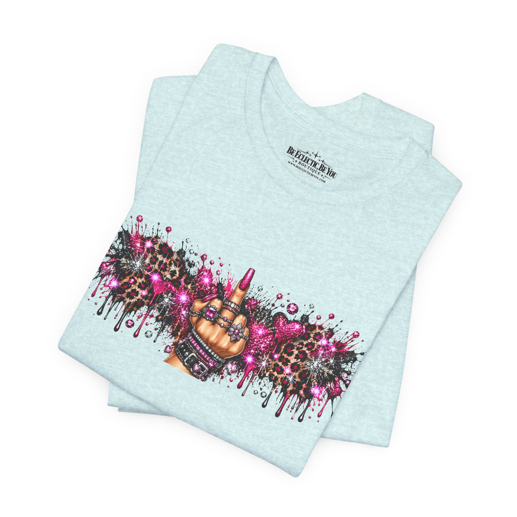 Colorful Rude Finger Graphic Tee