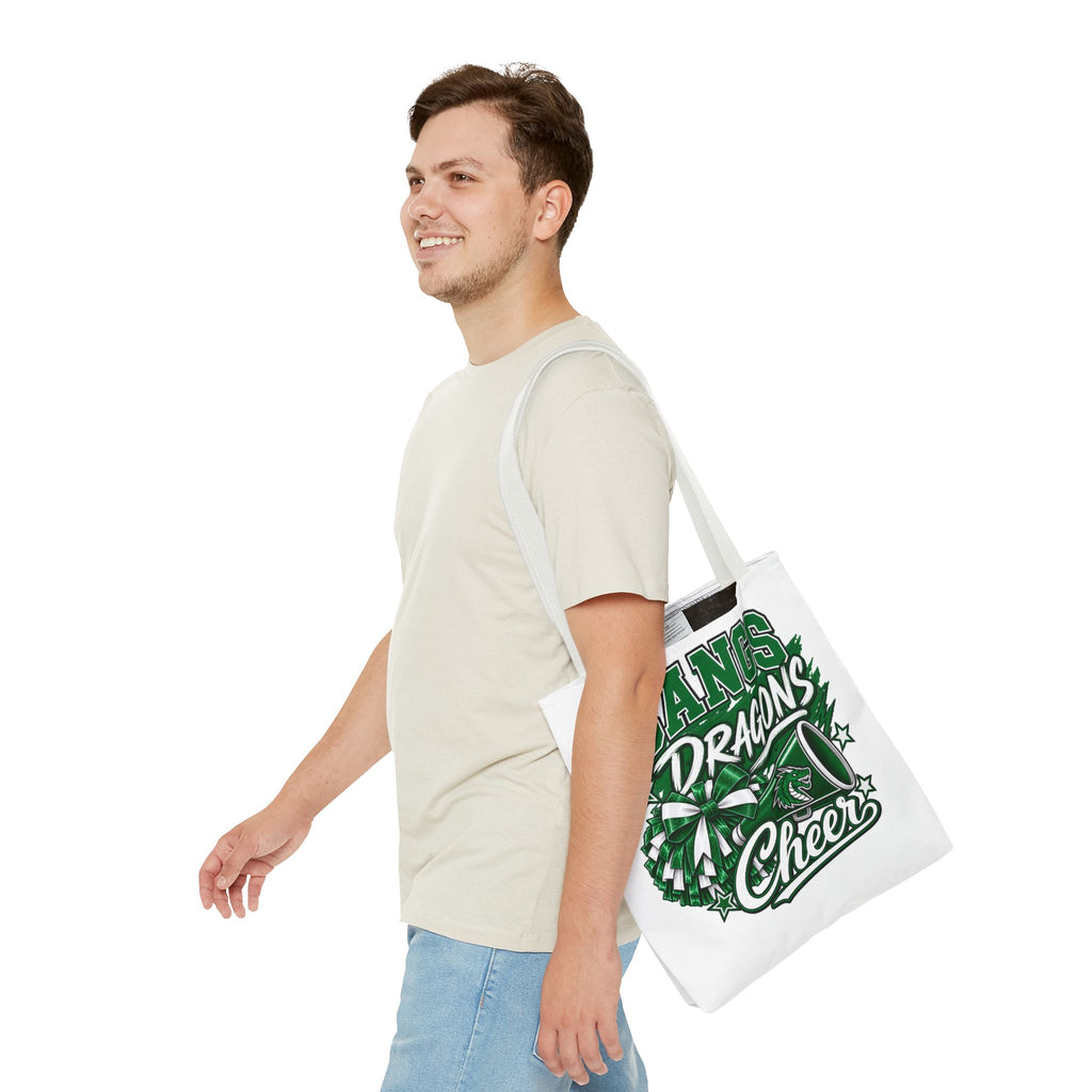 Bangs Dragons Cheer Tote Bag – Pom-Pom & Megaphone School Spirit Tote