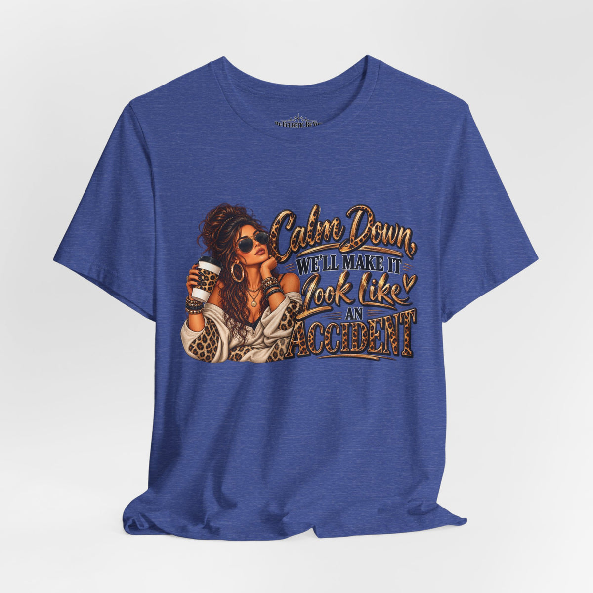 Calm Down Accident Graphic T-Shirt