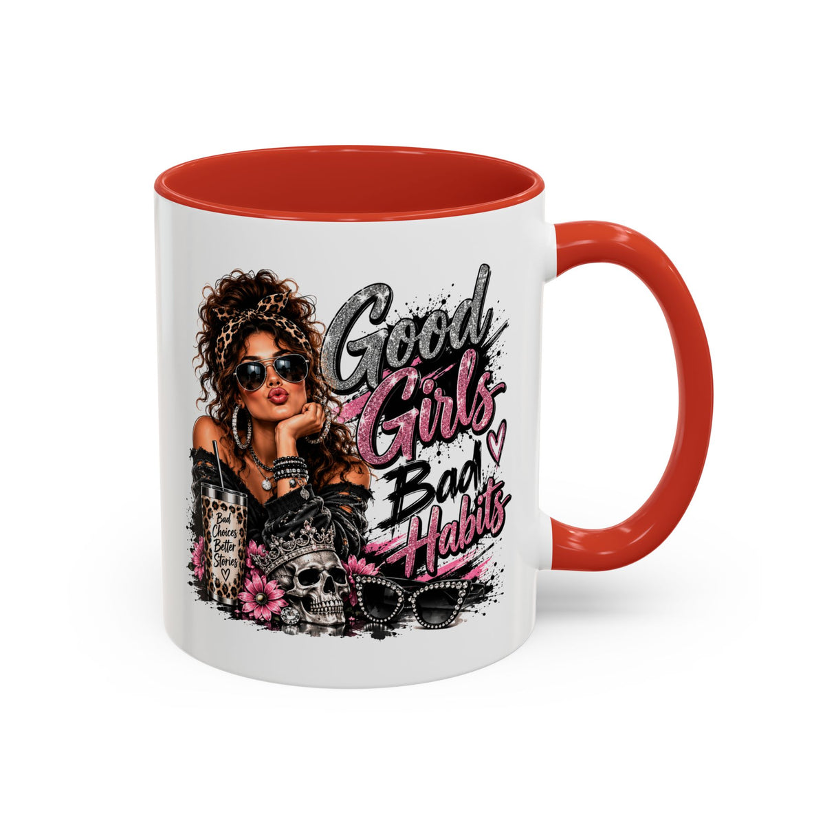 Good Girls Bad Habits Accent Coffee Mug – 11/15oz Stylish Graphic Mug for Trendy Women