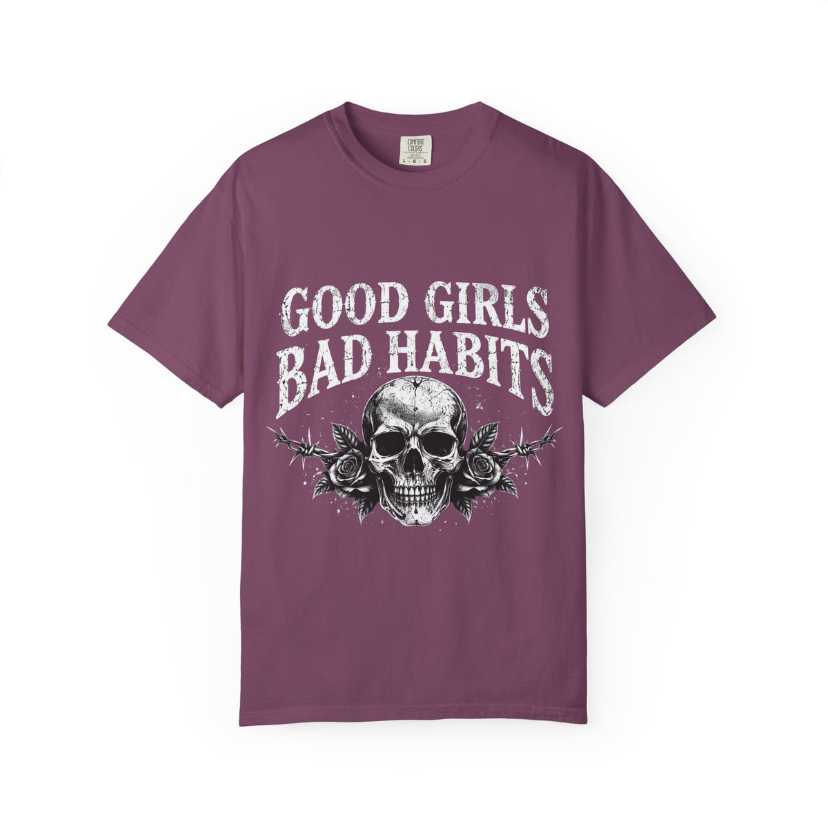Good Girls Bad Habits Skull T-Shirt