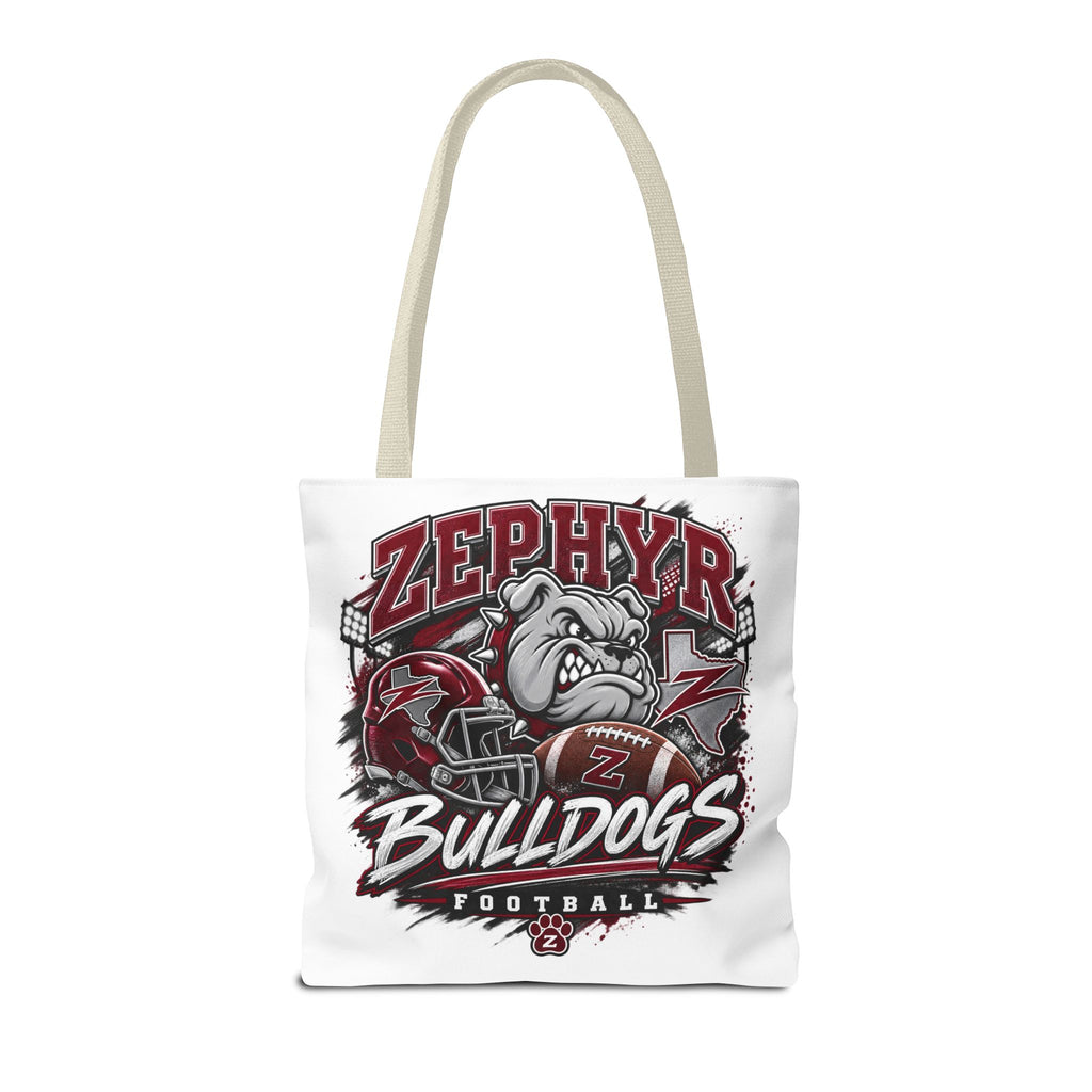 Bulldogs Football Tote Bag — Zephyr Mascot Collegiate Game Day Tote