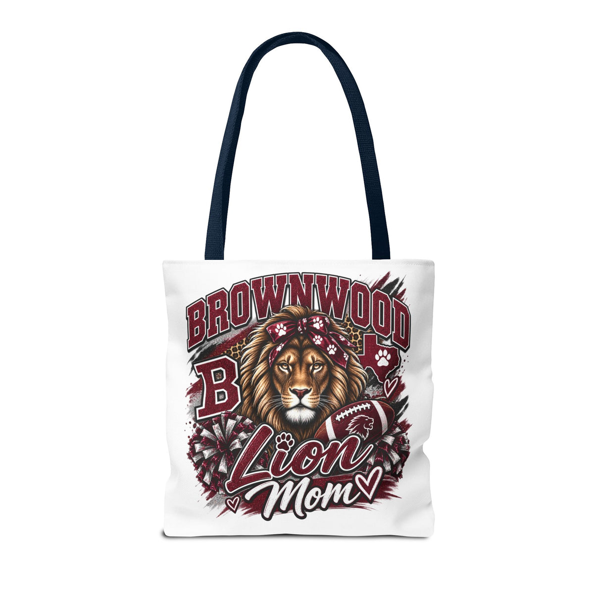 Lion Mom Tote Bag — Brownwood School Spirit Lion Mom Tote
