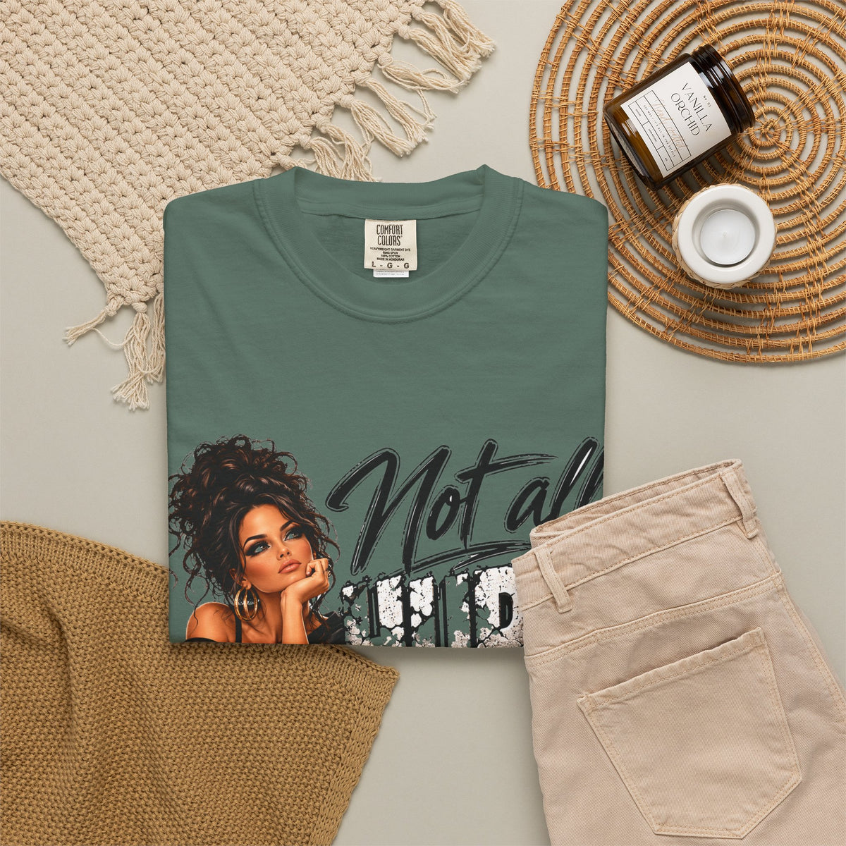 T-Shirt — "Not All Hurts Can Be Photographed" Graphic Tee (Sad Girl Illustration)