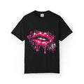 Dripping Pink Kiss T‑Shirt — Graffiti Lip Art Tee