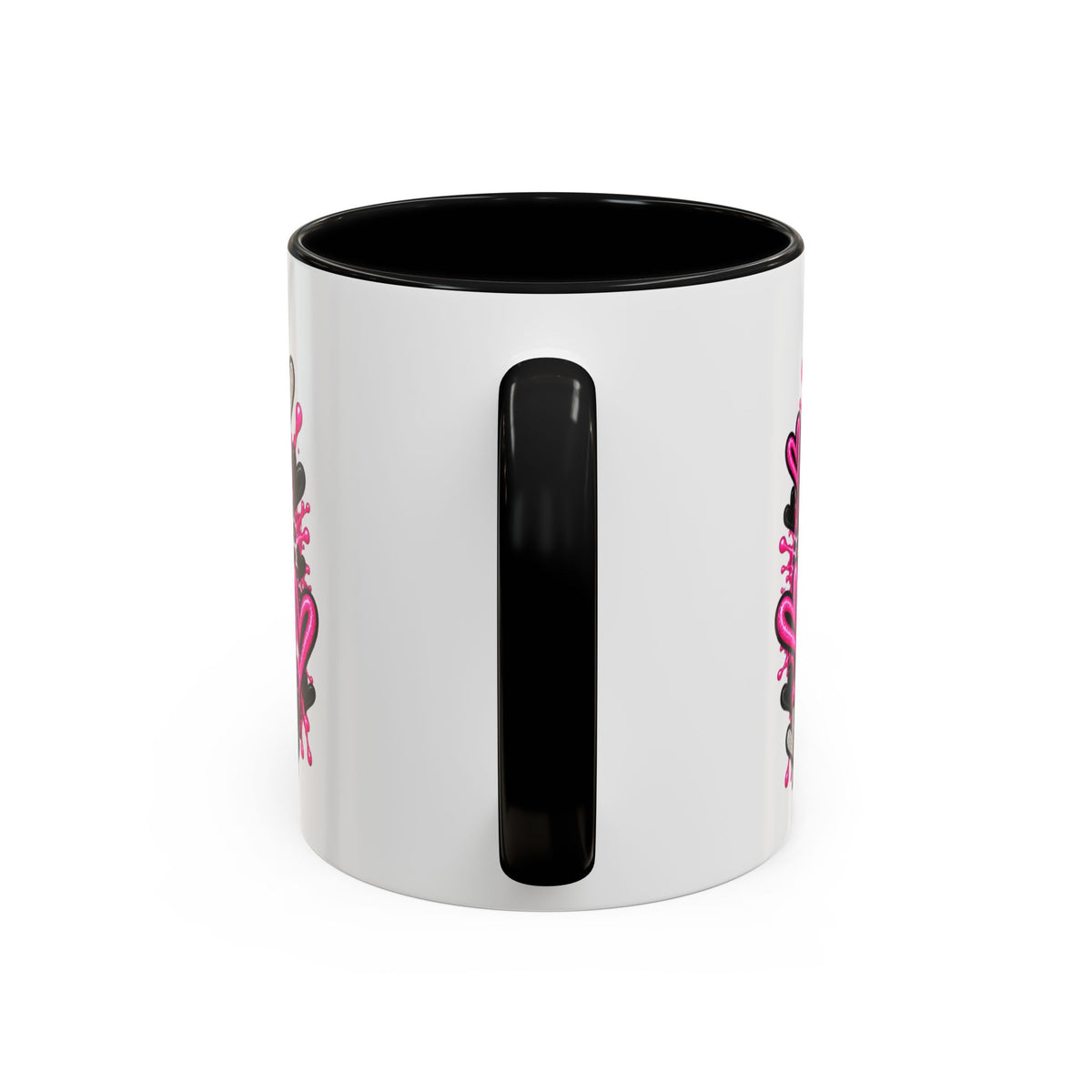 Coffee First Mug — Funny Woman Holding Coffee Graphic Accent Mug (11/15 oz)