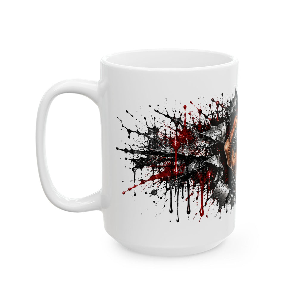 Rebel Skull Middle Finger Ceramic Mug (11oz & 15oz)