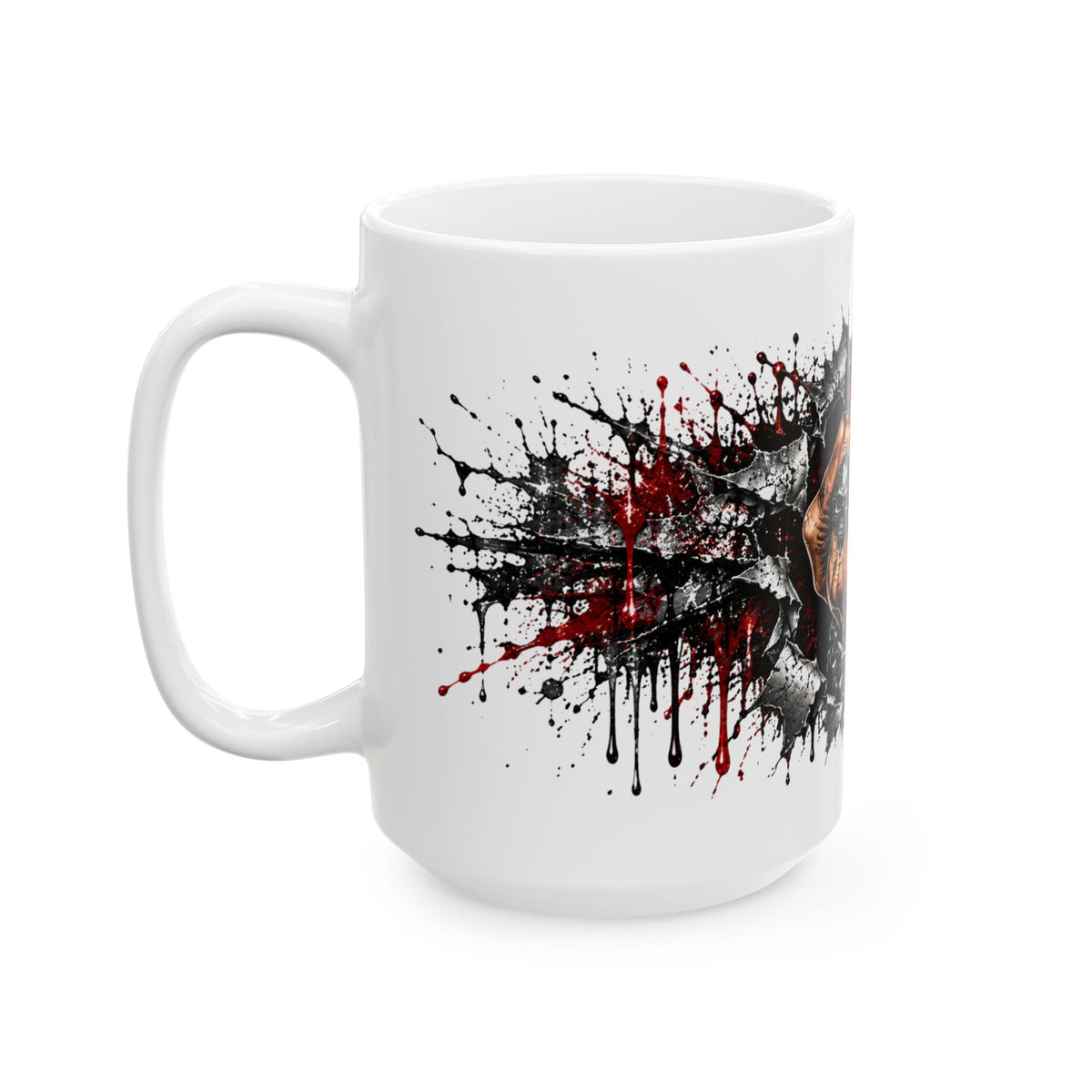 Rebel Skull Middle Finger Ceramic Mug (11oz & 15oz)