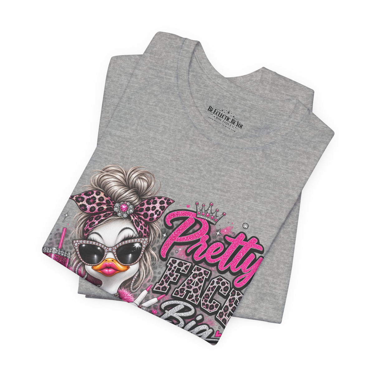Pretty with a Big Attitude Don’t Care Graphic T-Shirt