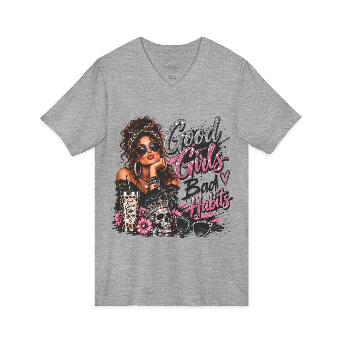 Good Girls Bad Habits V-Neck Tee