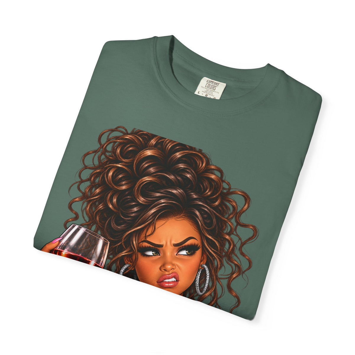 Sassy Curly Girl Wine T-Shirt