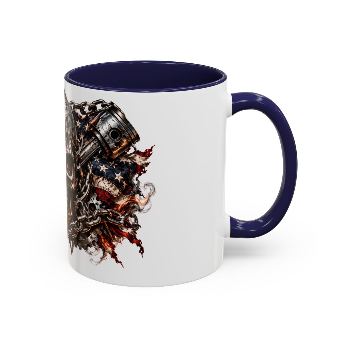 Skull & American Flag Coffee Mug (Accent, 11/15oz)