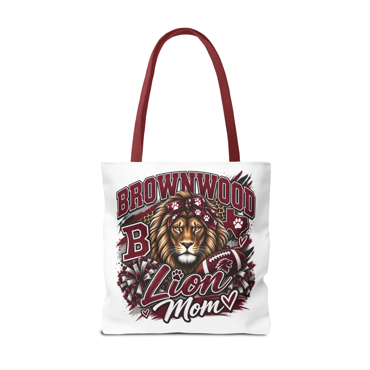 Lion Mom Tote Bag — Brownwood School Spirit Lion Mom Tote