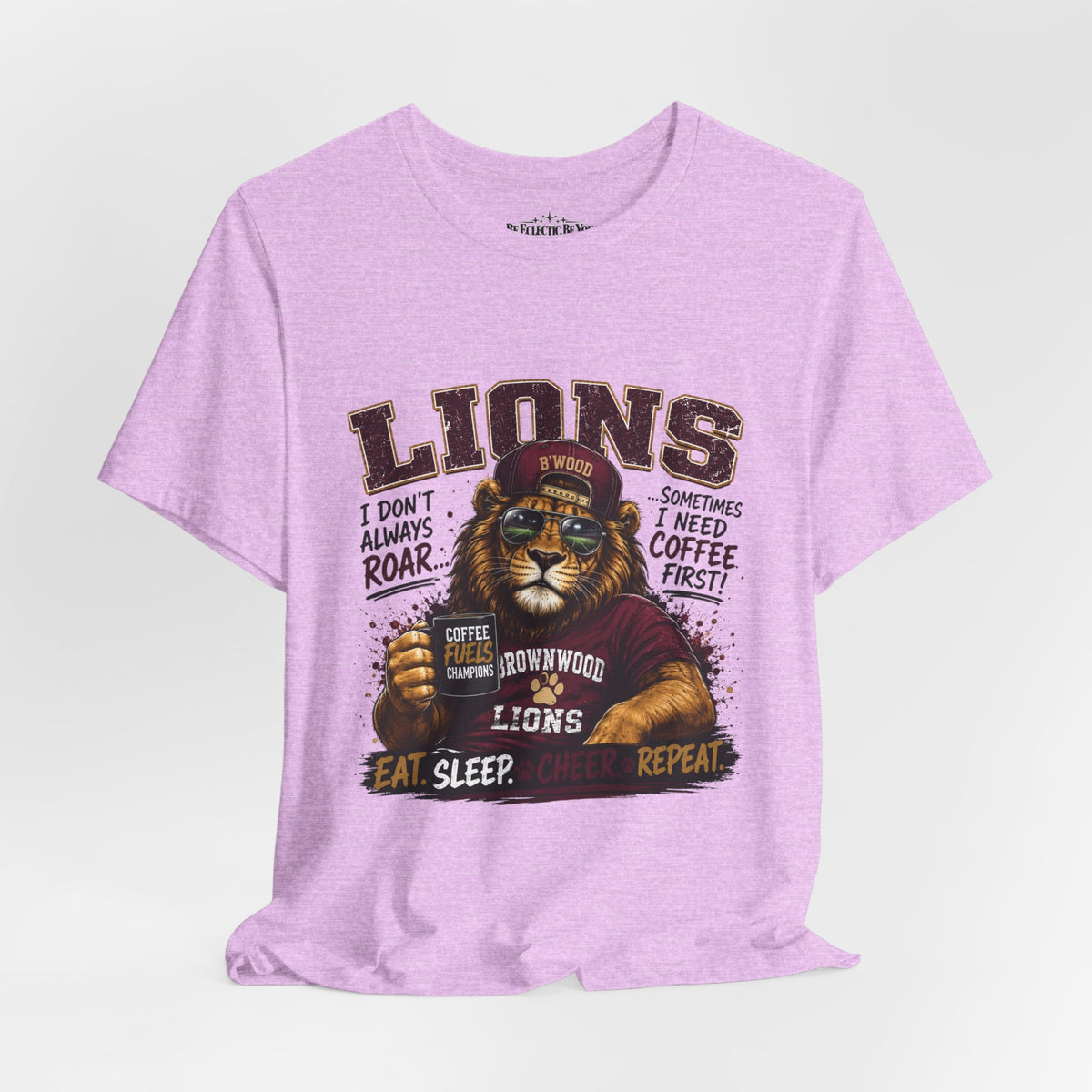 Lions Coffee First Eat Sleep Repeat Graphic T-Shirt