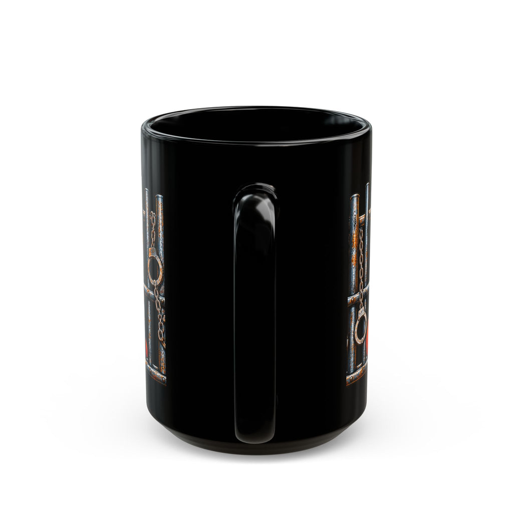 Black Mug - "Me and My Emergency Contact in the Same Emergency" Graphic Coffee Mug