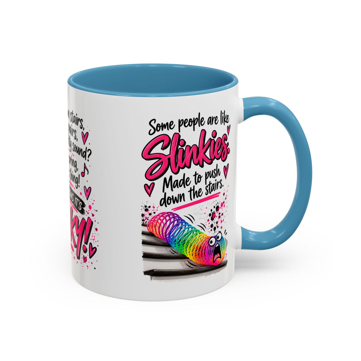 Slinky Coffee Mug — Funny Retro Toy Quote Accent Mug (11/15 oz)