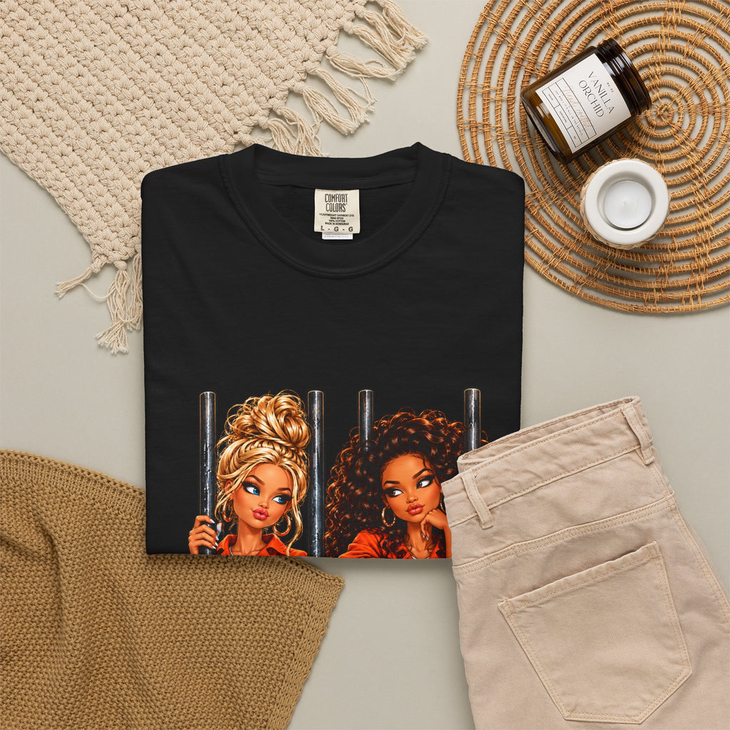 Prison BFFs Graphic T-Shirt — “Me and My Emergency Contact in the Same Emergency”
