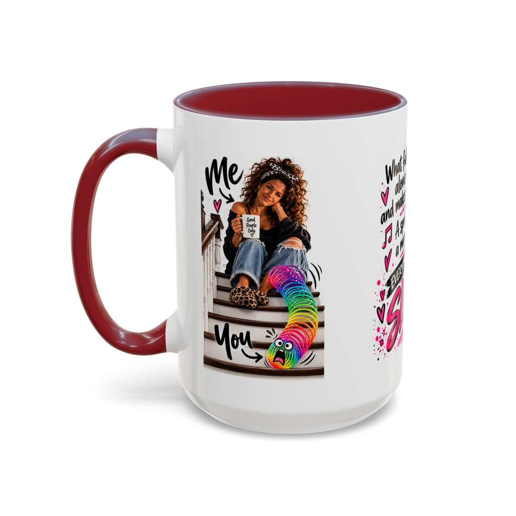 Slinky Coffee Mug — Funny Retro Toy Quote Accent Mug (11/15 oz)