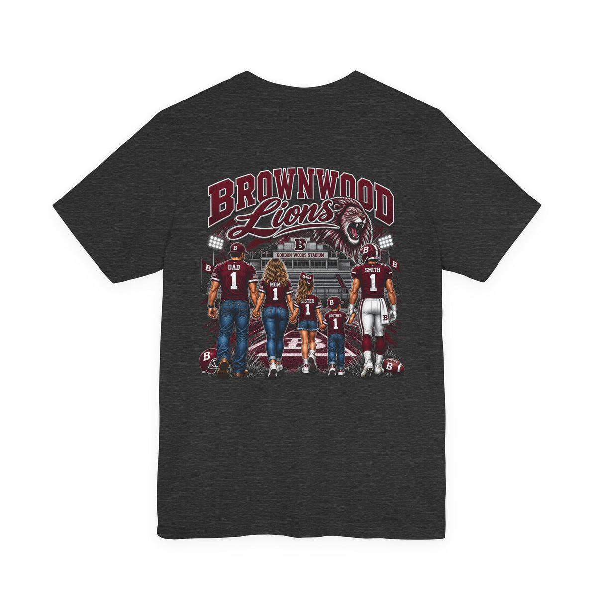 Brownwood Lions Family Football Graphic T-Shirt
