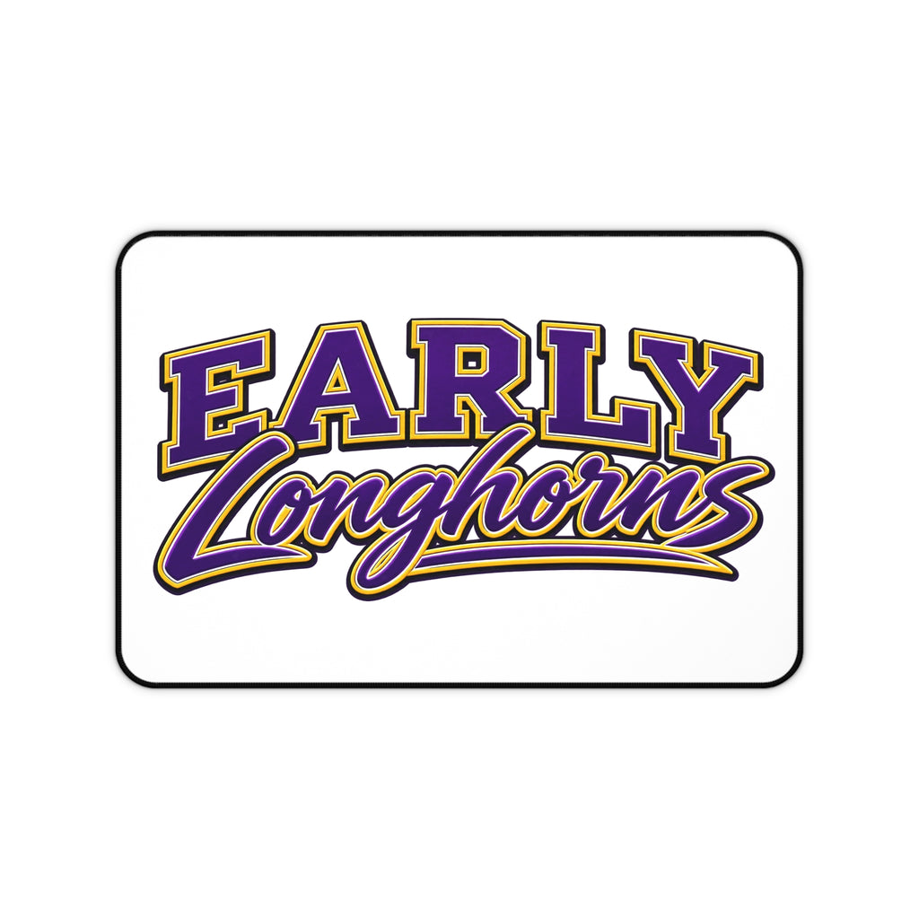 Early Longhorns Desk Mat — Purple & Gold Gaming/Office Mousepad