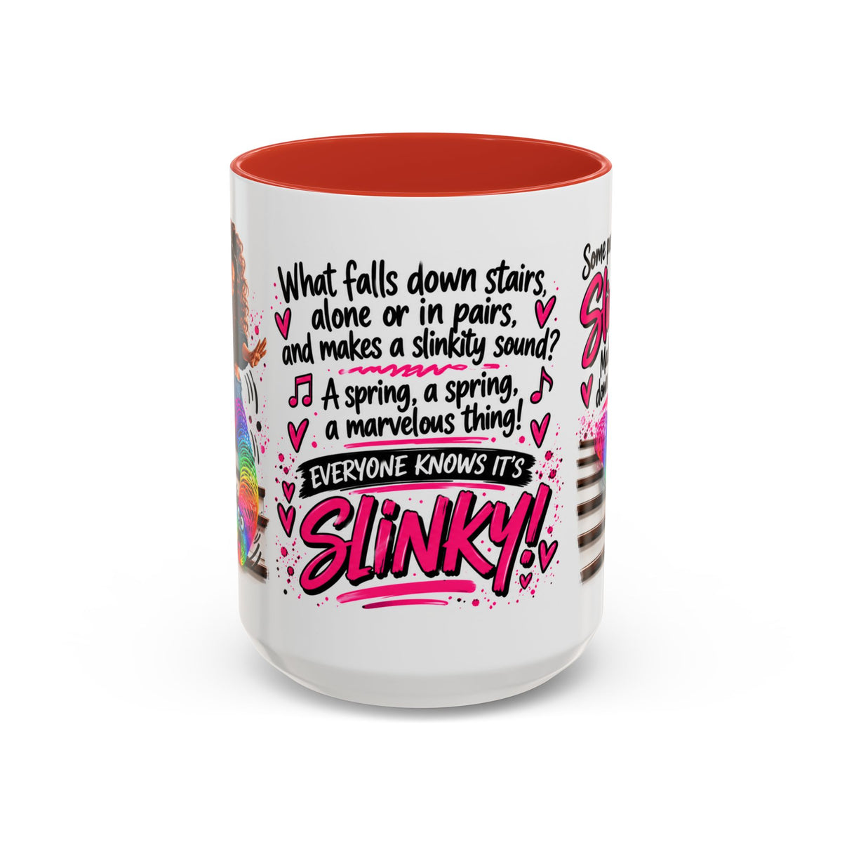 Slinky Coffee Mug — Funny Rainbow Slinky Gift for Friends & Teachers