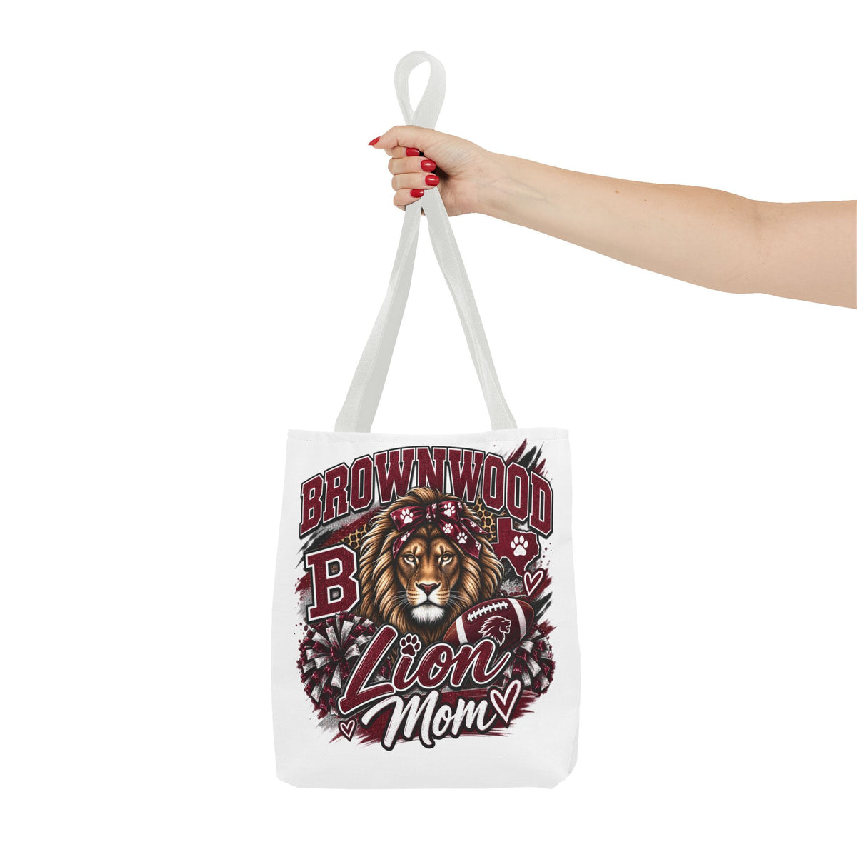 Lion Mom Tote Bag — Brownwood School Spirit Lion Mom Tote