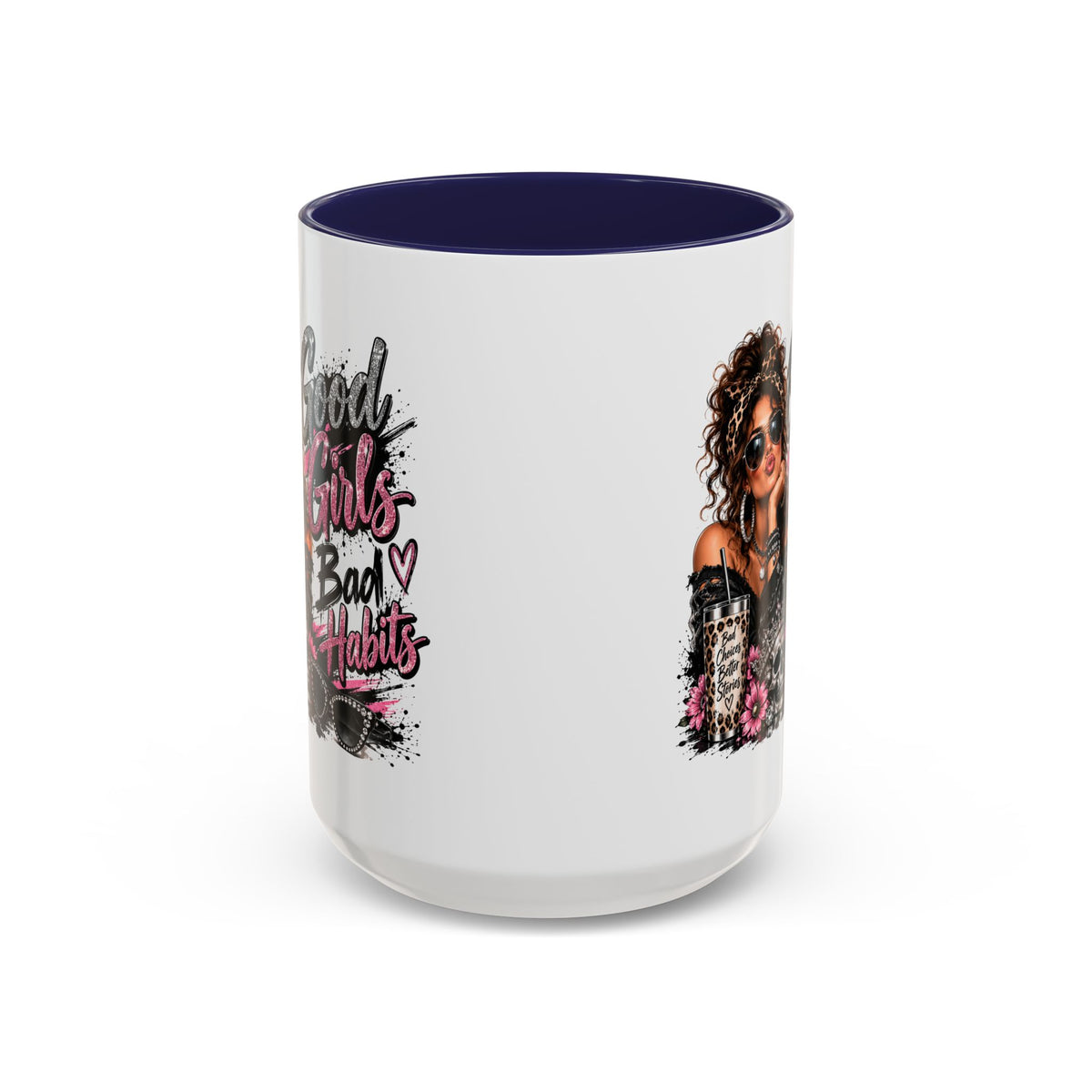 Good Girls Bad Habits Accent Coffee Mug – 11/15oz Stylish Graphic Mug for Trendy Women