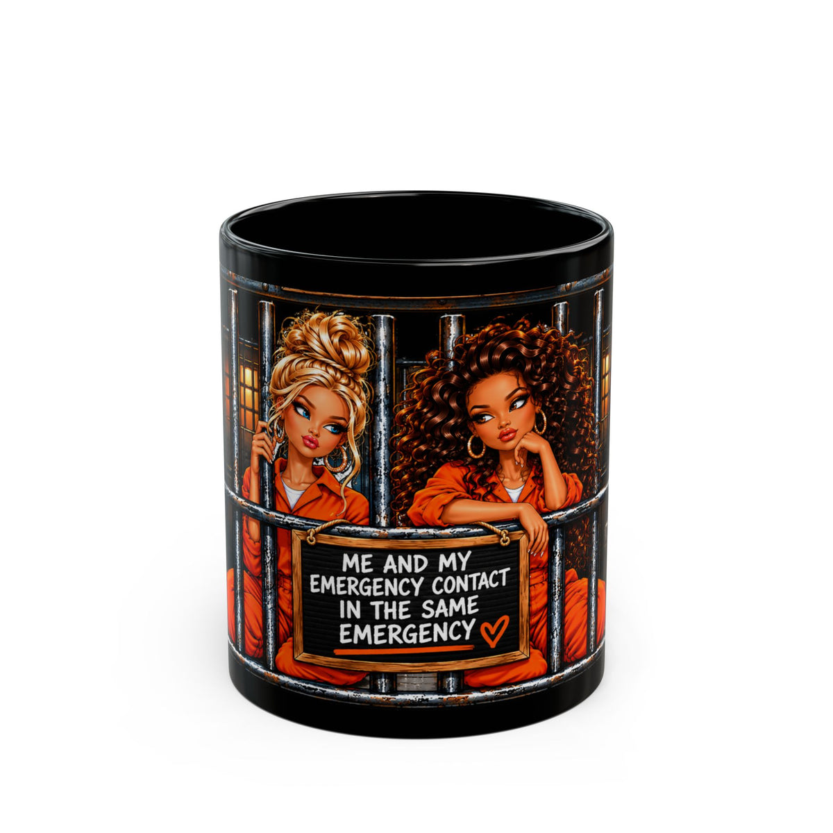"Me and My Emergency Contact in the Same Emergency" Graphic Coffee Mug