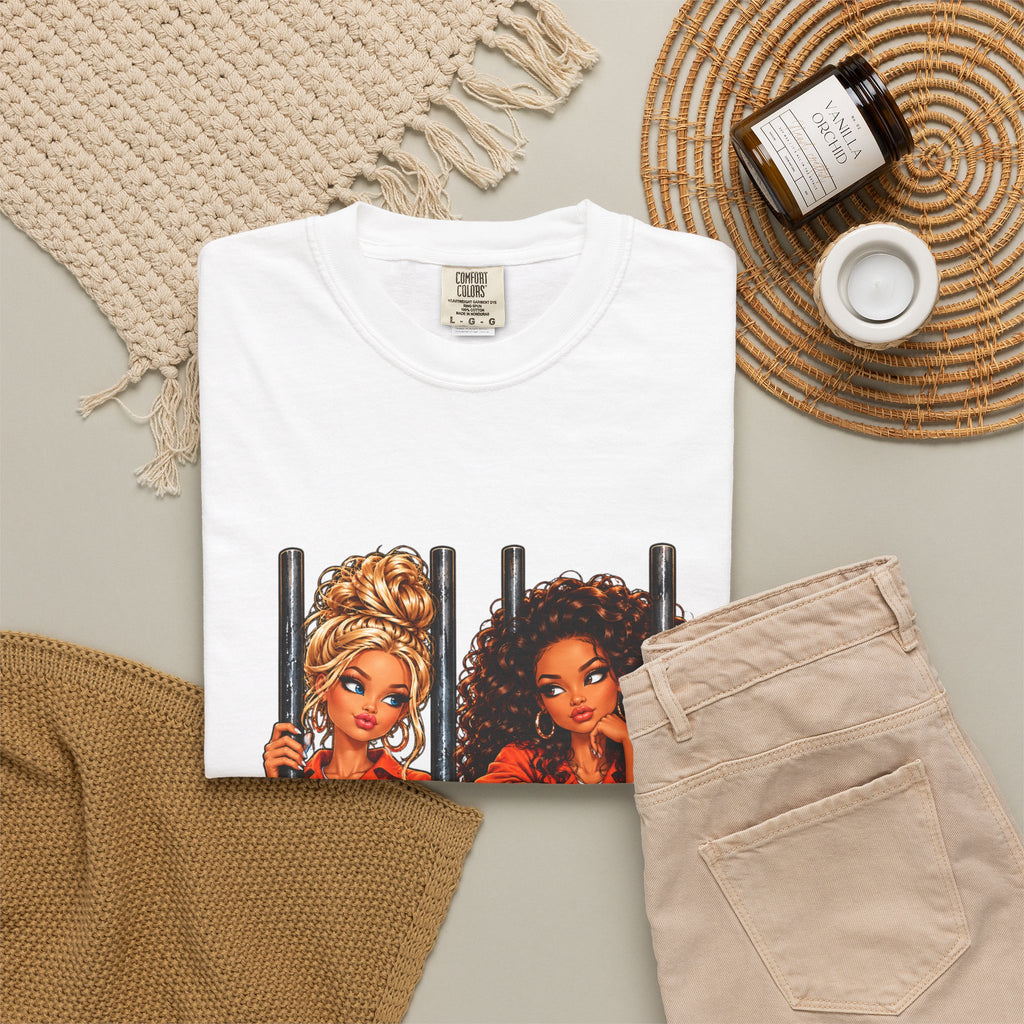 Prison BFFs Graphic T-Shirt — “Me and My Emergency Contact in the Same Emergency”
