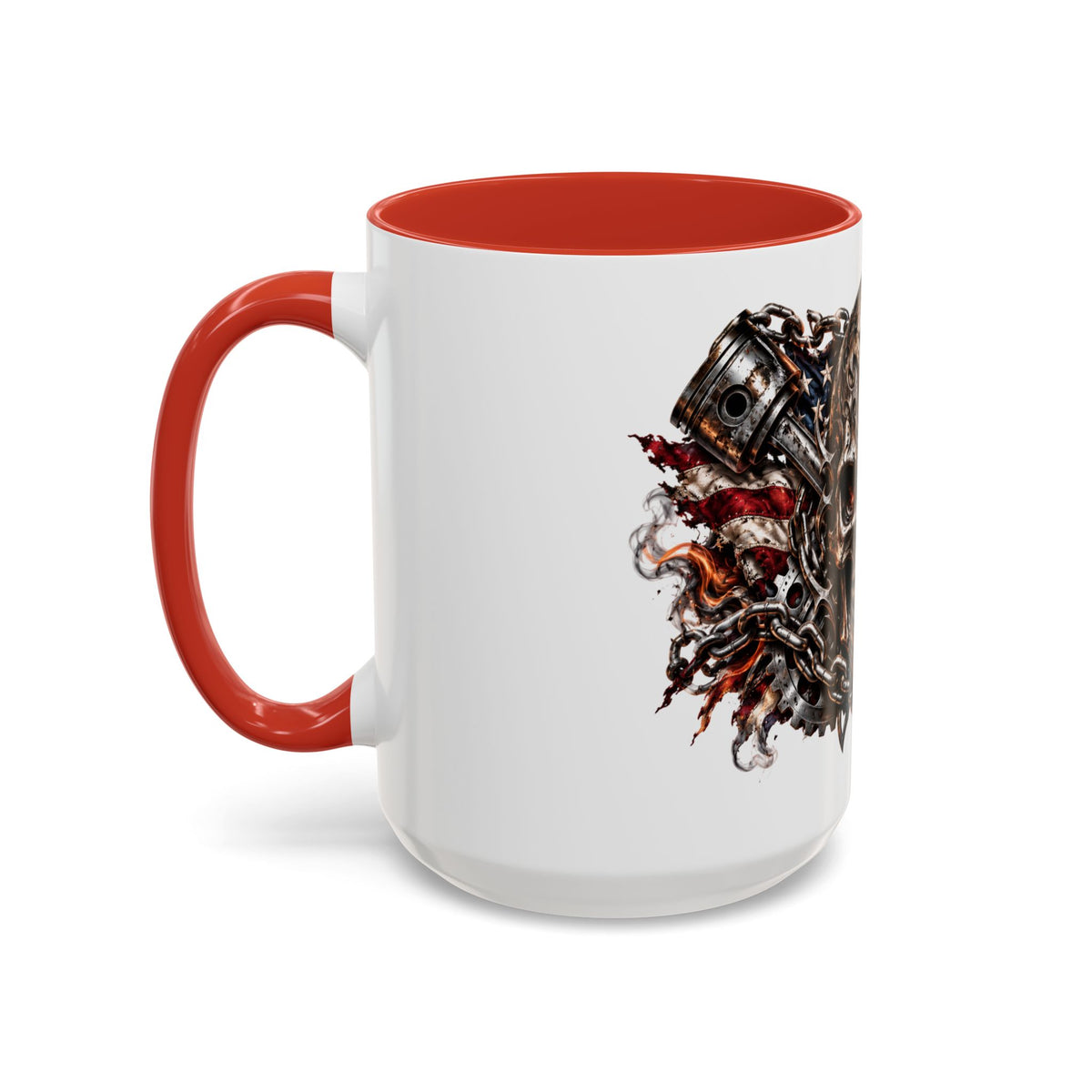 Skull & American Flag Coffee Mug (Accent, 11/15oz)