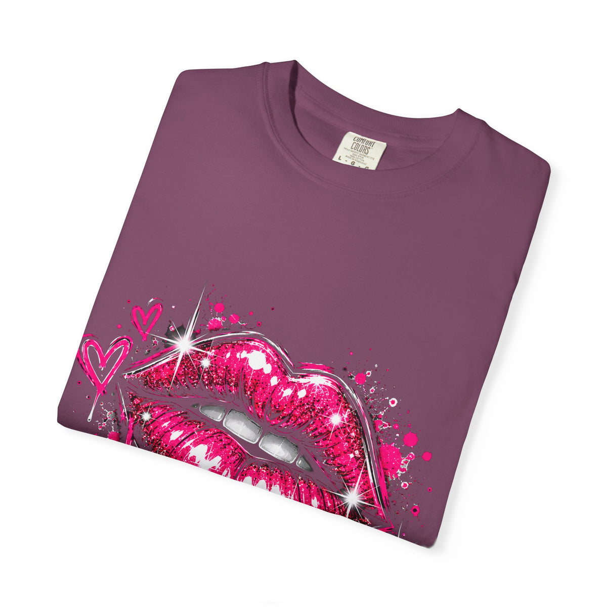 Dripping Pink Kiss T‑Shirt — Graffiti Lip Art Tee