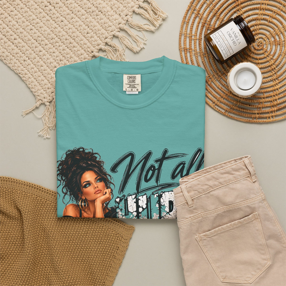 T-Shirt — "Not All Hurts Can Be Photographed" Graphic Tee (Sad Girl Illustration)