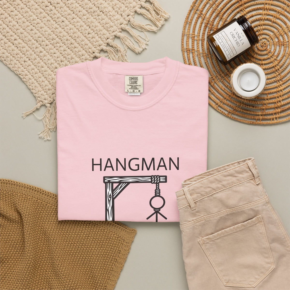 Hangman Game Unisex Garment-Dyed T-shirt