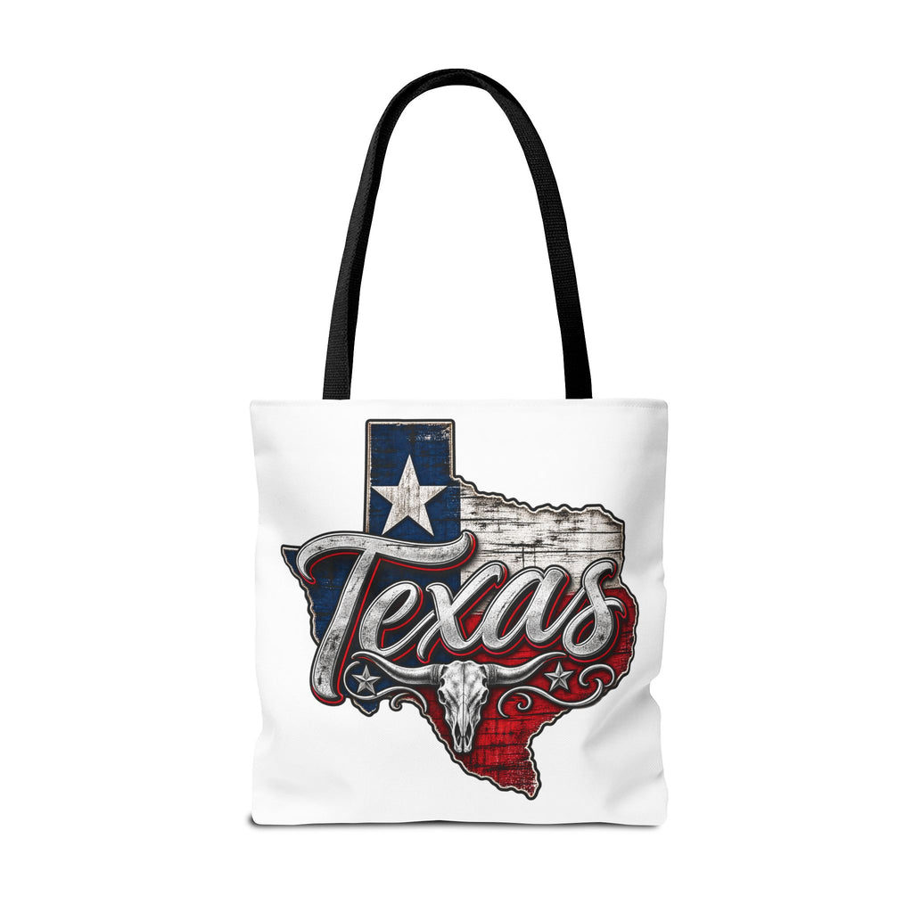 Texas Flag State Outline Tote Bag — Rustic Western 'Texas' Design