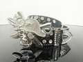 Skull Punk Belt with Rhinestones