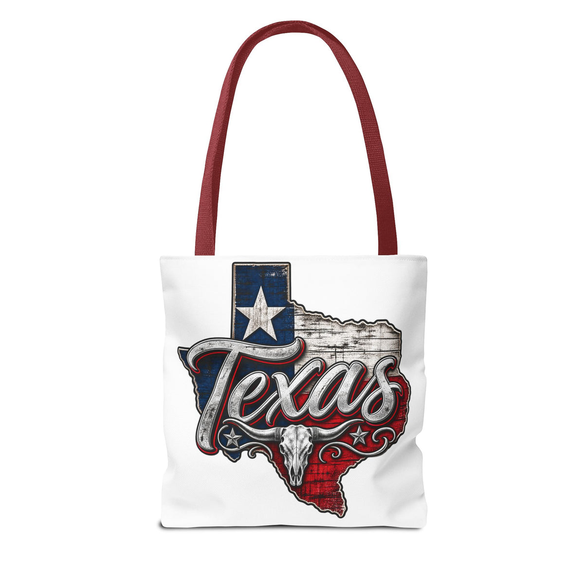 Texas Flag State Outline Tote Bag — Rustic Western 'Texas' Design
