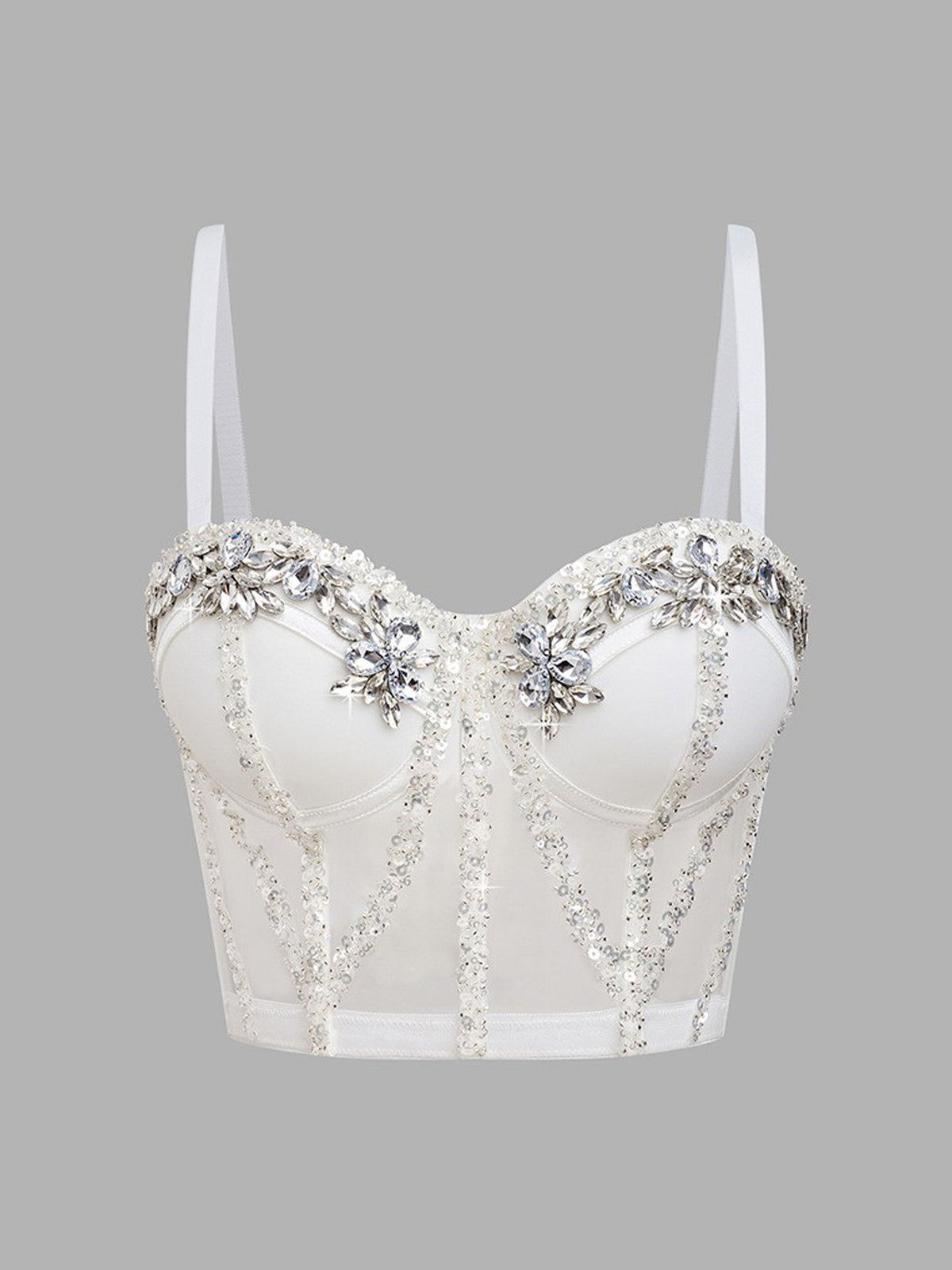 Rhinestone Sequin Camisole Bra