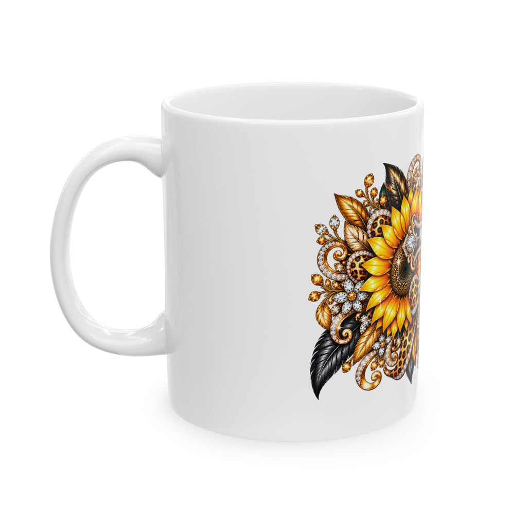Gothic Cross Sunflower Mug